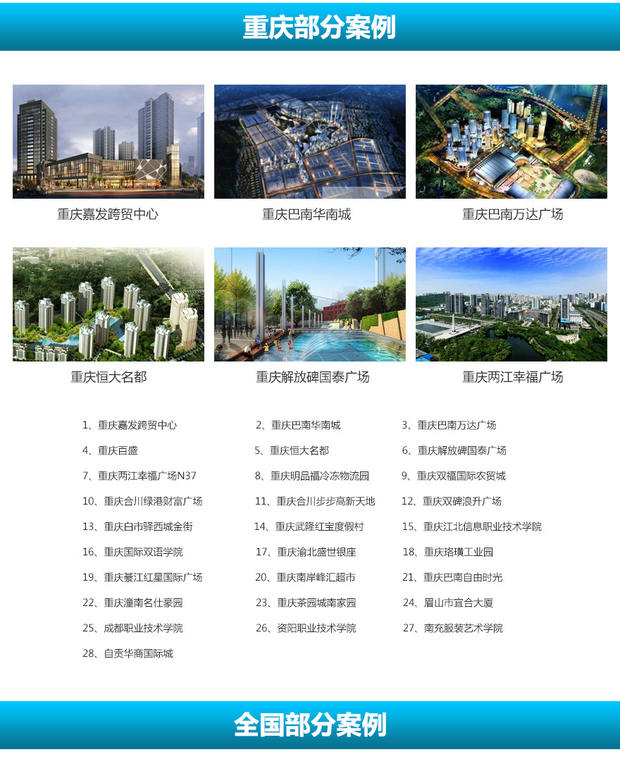 重慶部分案例